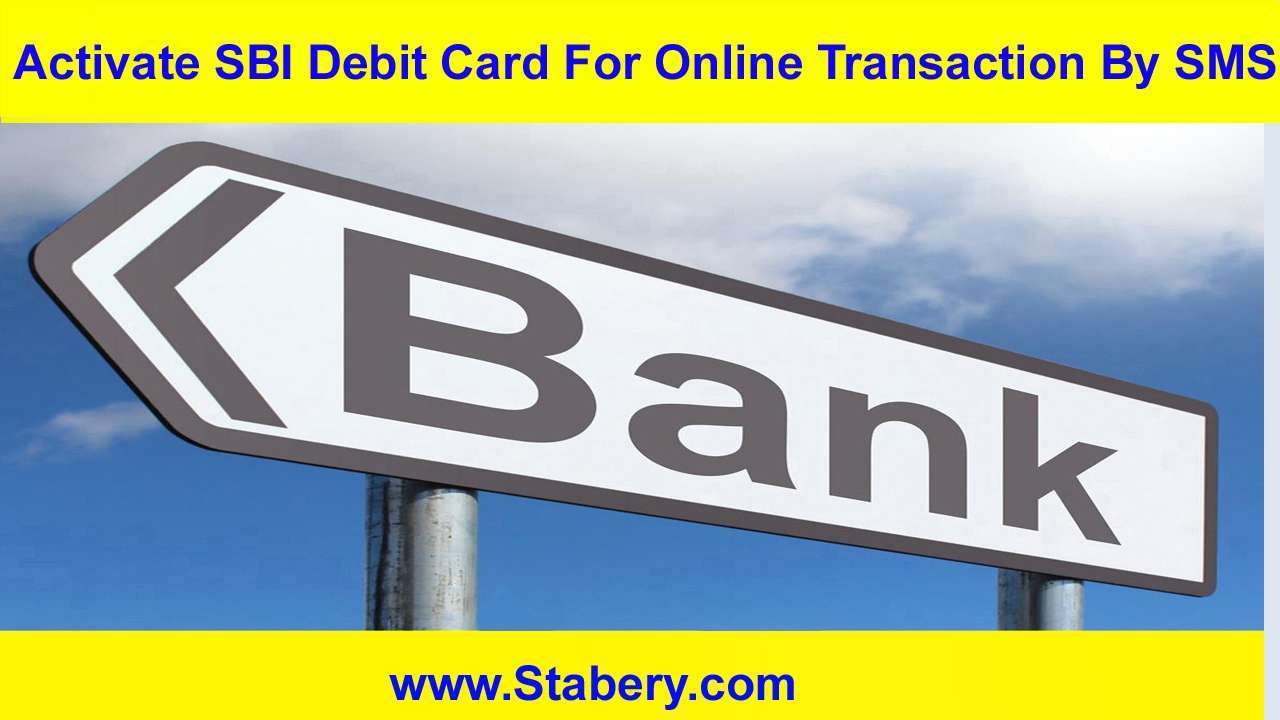 Activate SBI Debit Card For Online Transaction By SMS