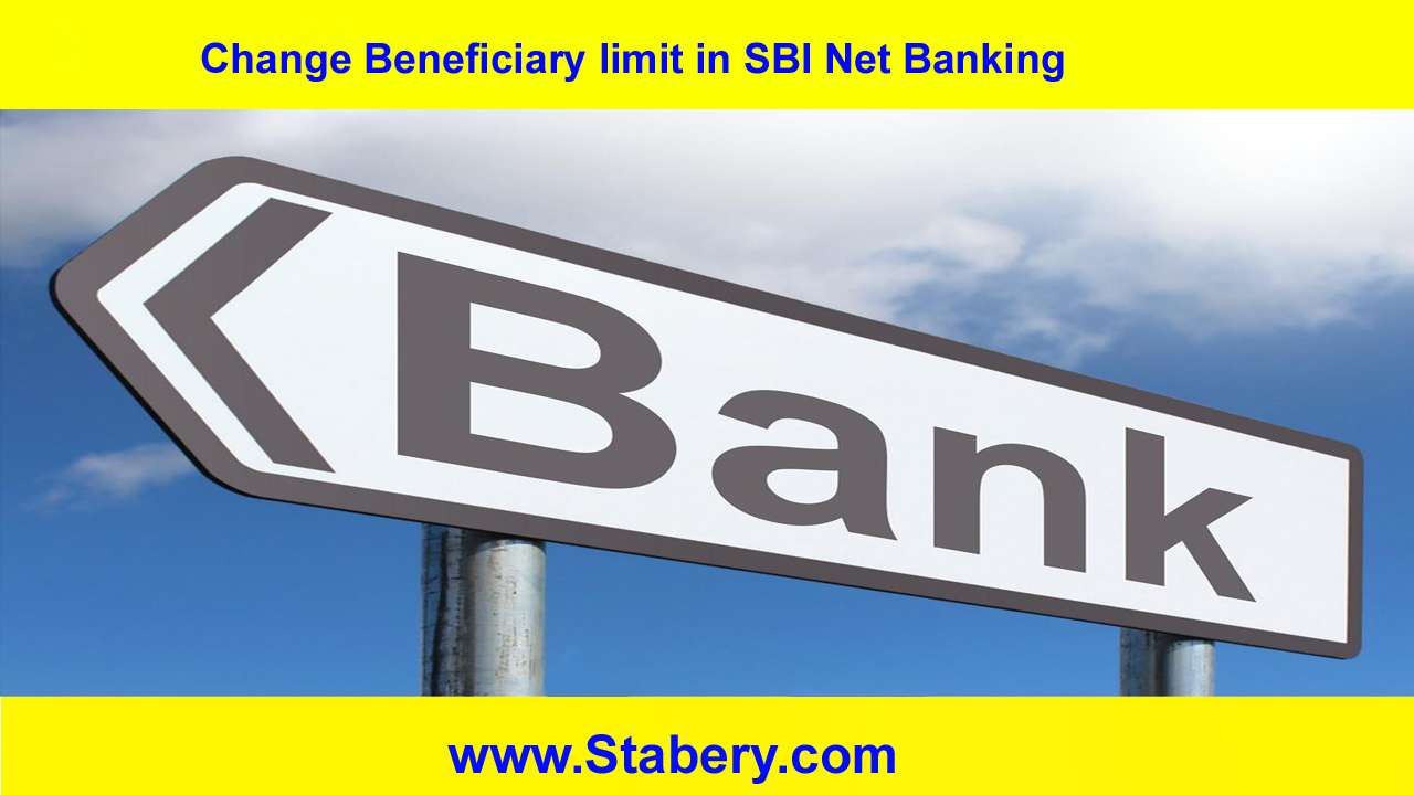 Change Beneficiary limit in SBI Net Banking
