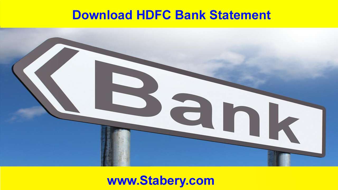 Download HDFC Bank Statement